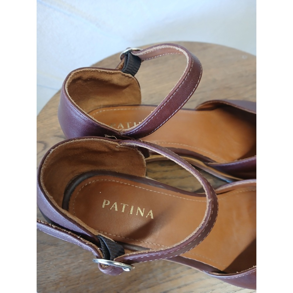 Patina Mary jane block heel size 9.5 red leather - Picture 3 of 8